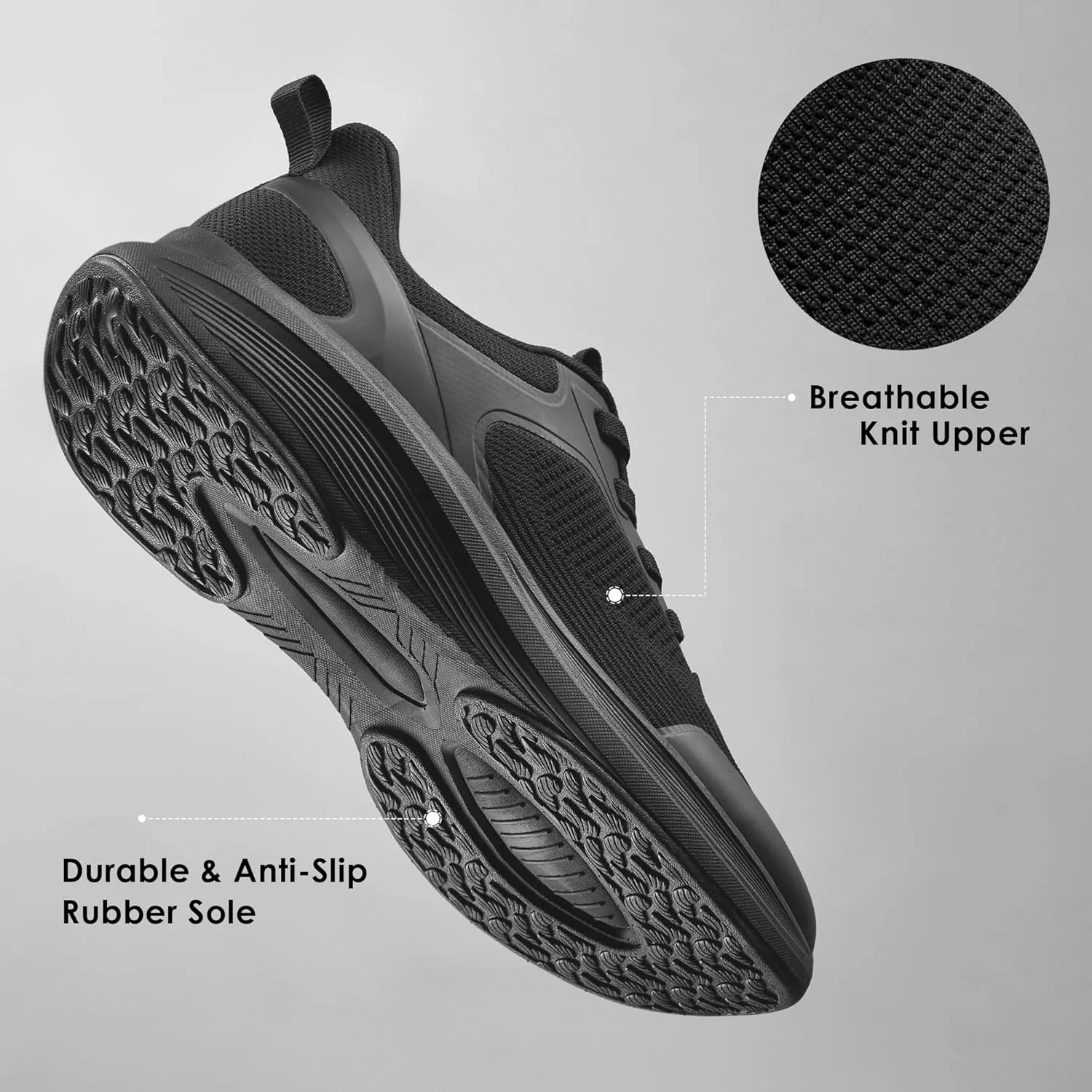 Men's Hands Free Slip On Walking Shoes Comfortable Breathable Casual Shoes for Men Knit Tennis Sneaker