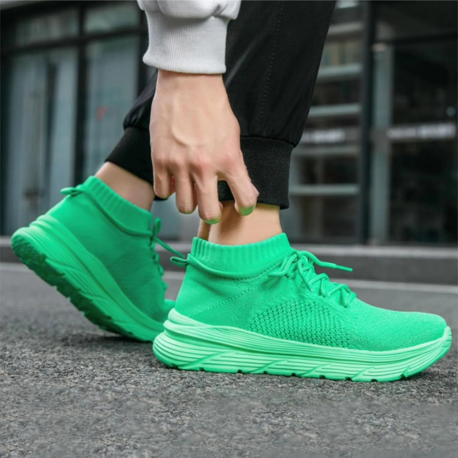 Mens Oxfords Lace-Up Lightweight Casual Walking Shoes Womens Tennis Shoes Flat Feet Men's Casual Dress Shoes Black Platform Sneaker Slip On Tennis Shoe Cross Trainer Shoe