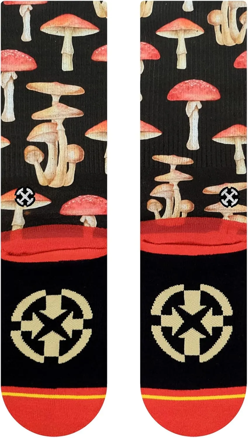 MERGE4 Hanna Minck Mushroom Crew Socks for Men and Women Comfortable Compression Awesome Moisture Wicking Socks