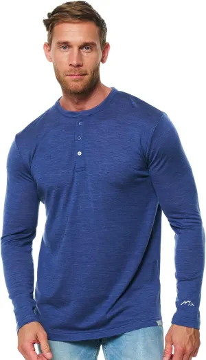 Merino Wool Base Layer Mens - 100% Merino Wool Shirts for Men Thermal Underwear Long Sleeve T-Shirt for Hiking Hunting