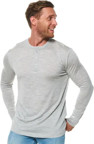 Merino Wool Base Layer Mens - 100% Merino Wool Shirts for Men Thermal Underwear Long Sleeve T-Shirt for Hiking Hunting