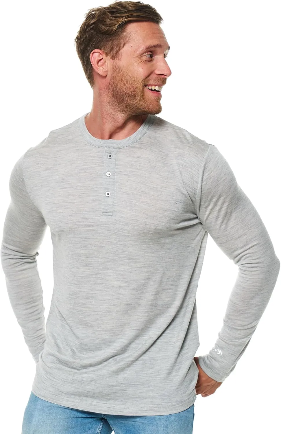 Merino Wool Base Layer Mens - 100% Merino Wool Shirts for Men Thermal Underwear Long Sleeve T-Shirt for Hiking Hunting