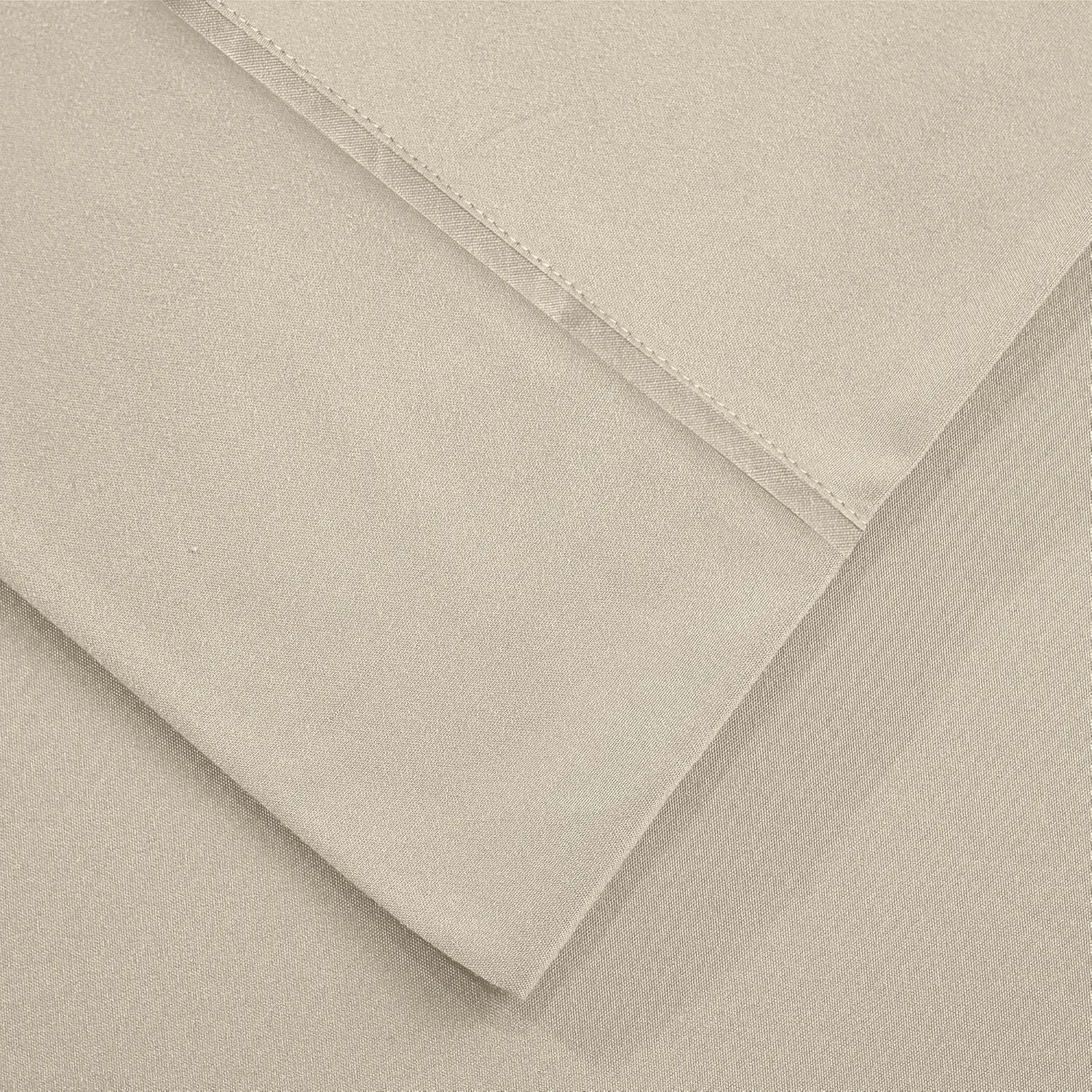 Modern Threads Soft Microfiber Solid Sheets - Luxurious Microfiber Bed Sheets - Includes Flat Sheet, Fitted Sheet with Deep Pockets, & Pillowcases Taupe Full