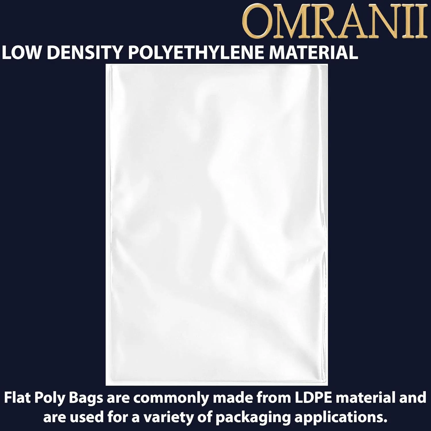 Multiple Sizes Clear Flat Poly Bags, 1.5Mil 7" X 9" & 100 Bags | Low-Density Polyethylene (LDPE), Flat Open Top Plastic Packaging Packing | Flexible and Durable Plastic Bags