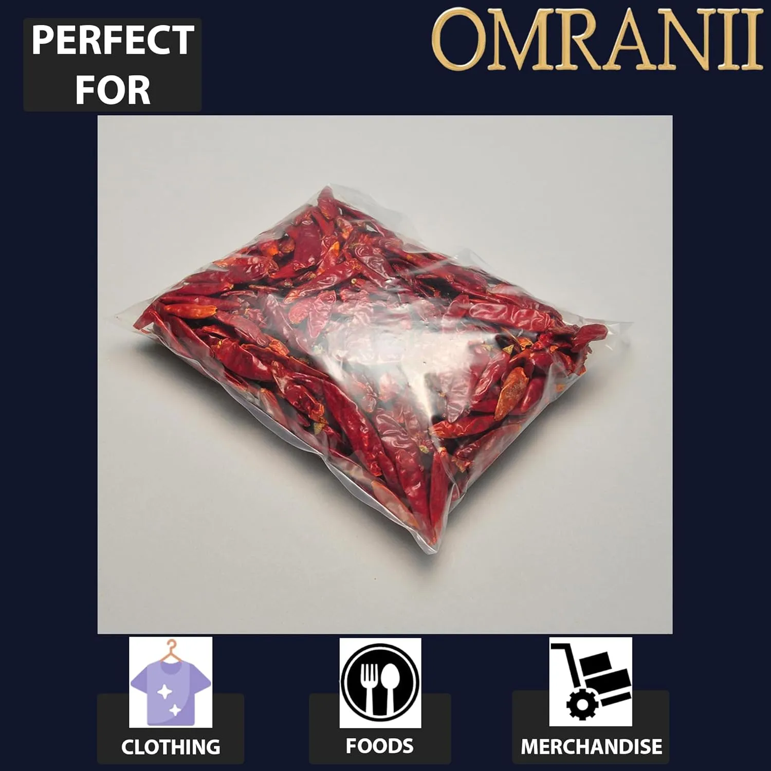 Multiple Sizes Clear Flat Poly Bags, 1.5Mil 7" X 9" & 100 Bags | Low-Density Polyethylene (LDPE), Flat Open Top Plastic Packaging Packing | Flexible and Durable Plastic Bags