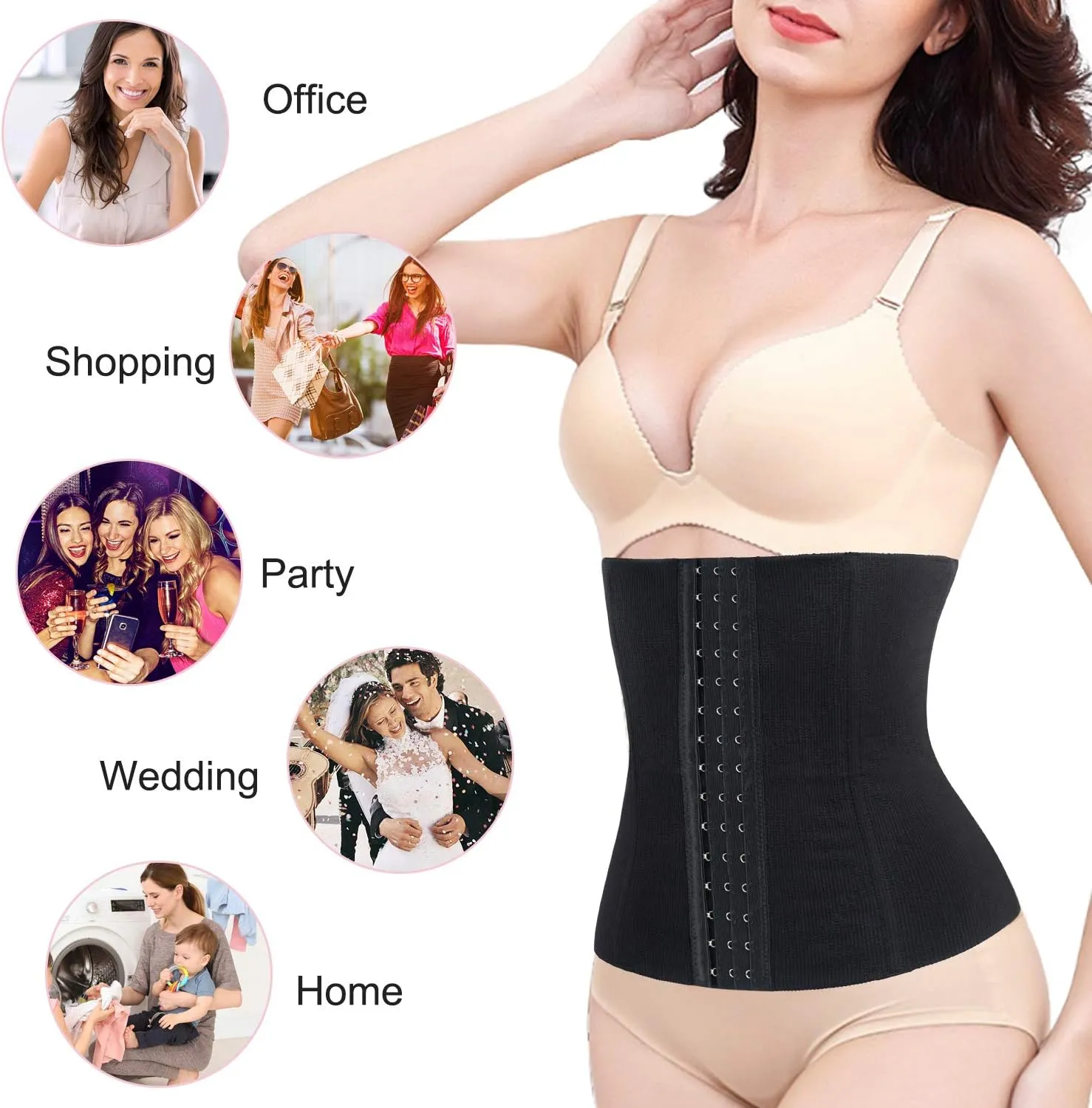 Nebility Womens' Maternity Belly Band Postpartum Recovery Belt Waist Trainer