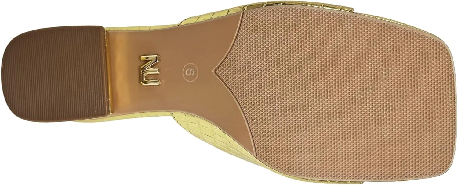Ninety Union Open Toe Metal Trim Heel Slide
