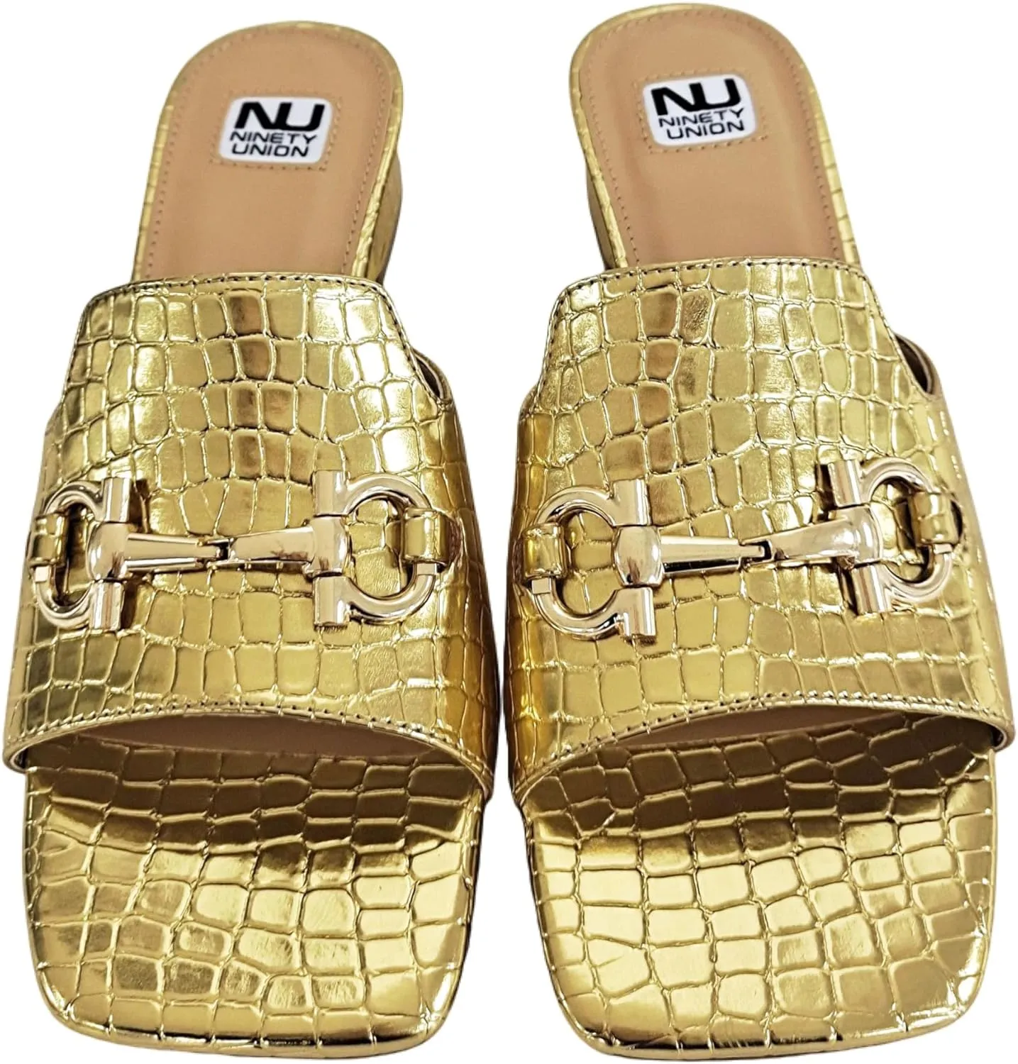 Ninety Union Open Toe Metal Trim Heel Slide