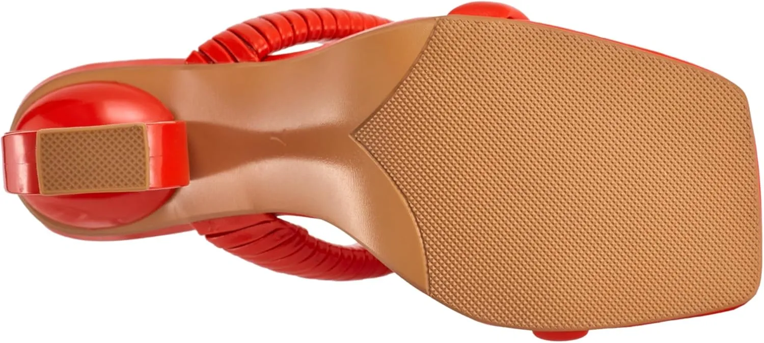 Ninety Union Raddle Metallic Heel Pleaded Two Band Slide