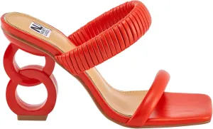 Ninety Union Raddle Metallic Heel Pleaded Two Band Slide