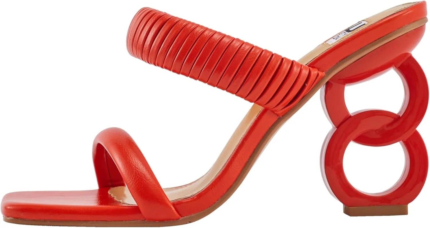 Ninety Union Raddle Metallic Heel Pleaded Two Band Slide