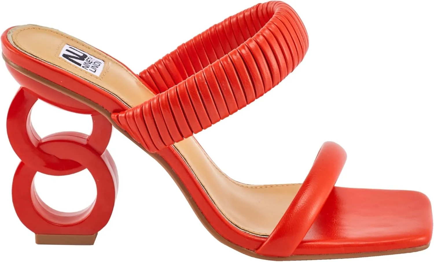 Ninety Union Raddle Metallic Heel Pleaded Two Band Slide