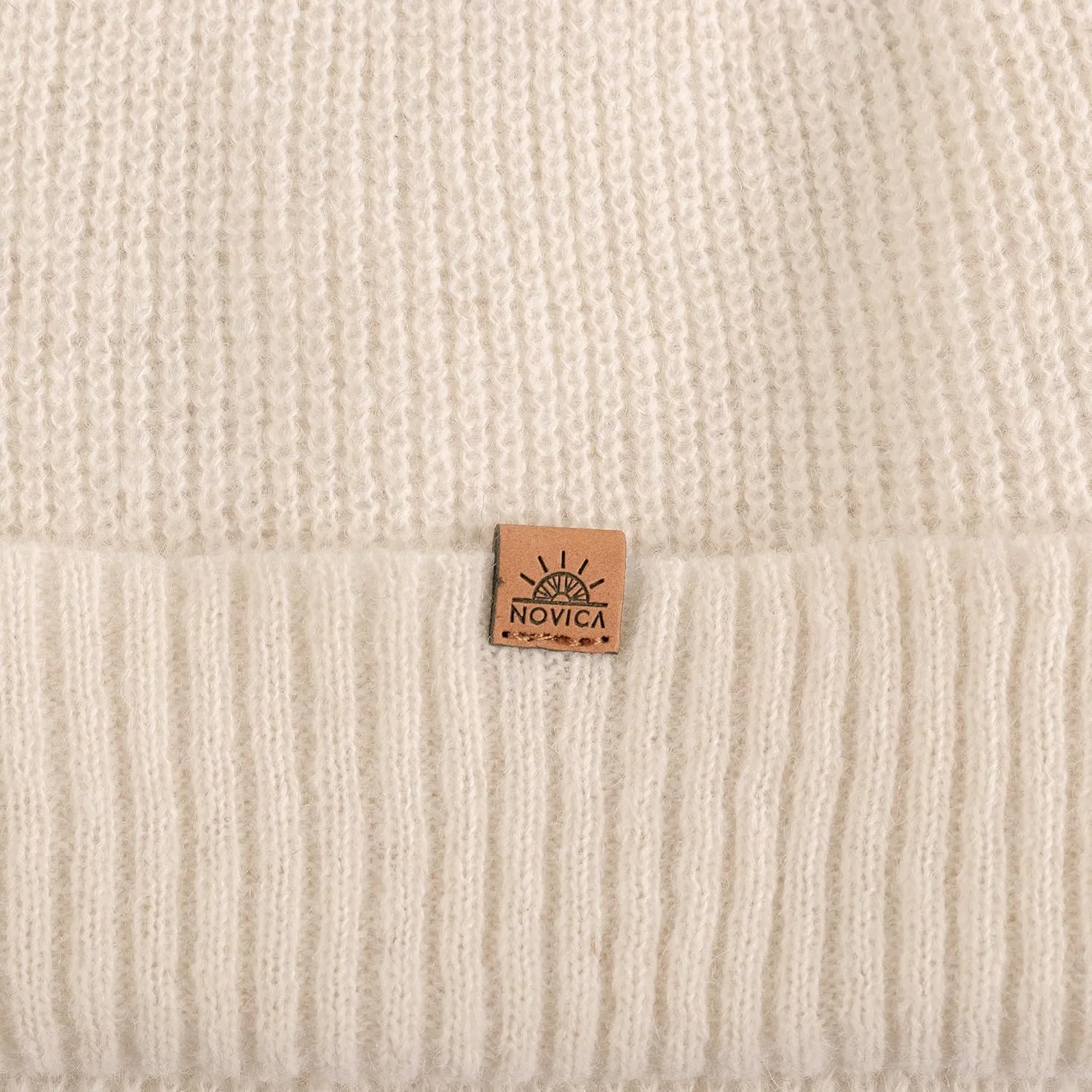 NOVICA Unisex Fall Winter Soft Alpaca Wool Blend Knit Beanie Hat