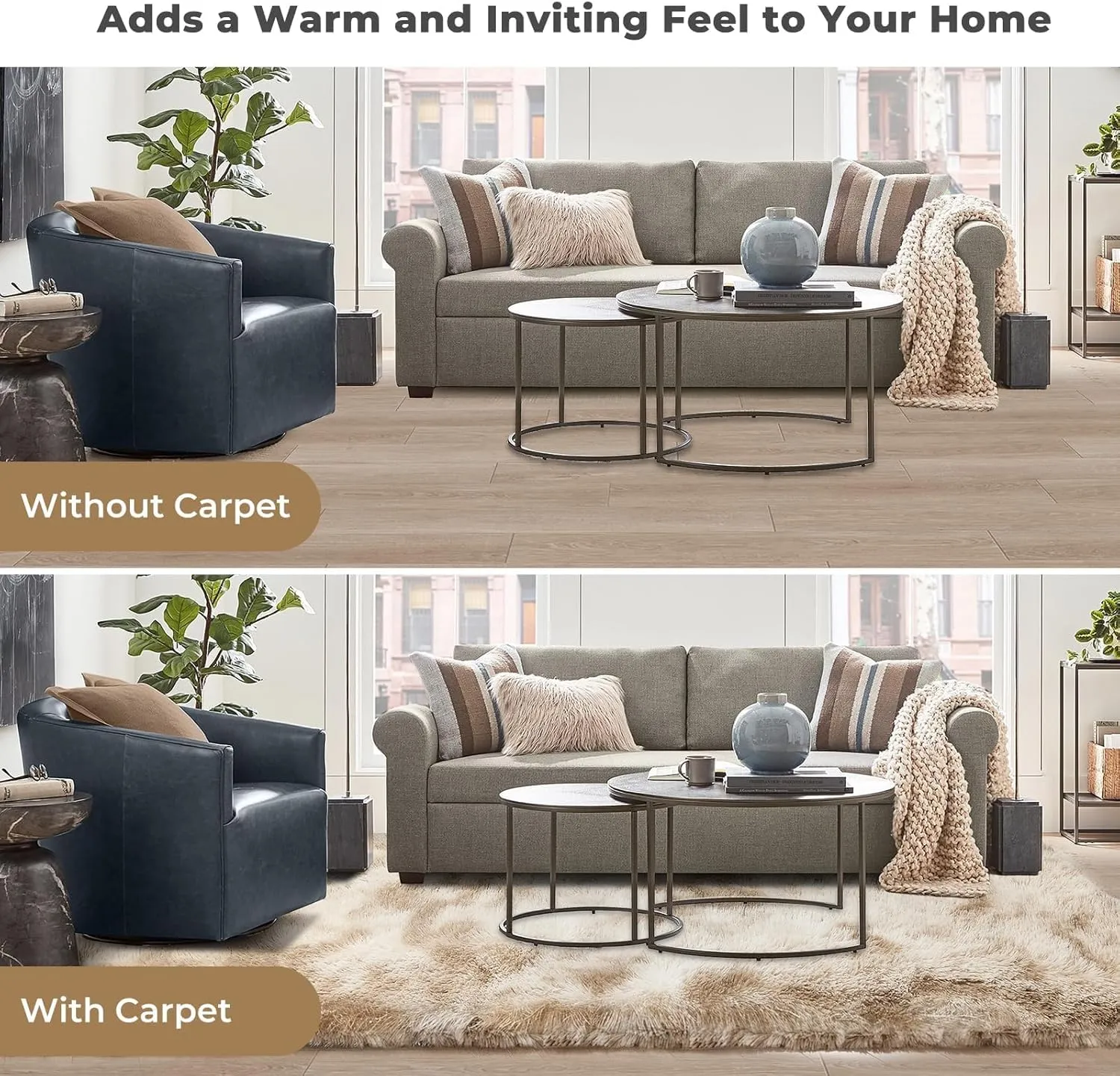 OPPODREAM Area Rug for Living Room, Ultra Soft Nursery Rugs for Bedrooms, 4x6 Fluffy Kids Carpet with 0.6" Thick Non-Slip Backing, Long Pile Shag Carpet, Fuzzy, Shaggy, Tie-dye Beige
