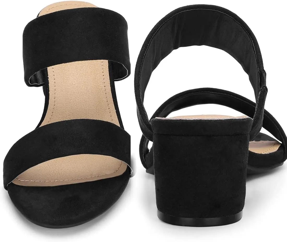 Perphy Open Toe Block Heels Slide Heel Sandals for Women