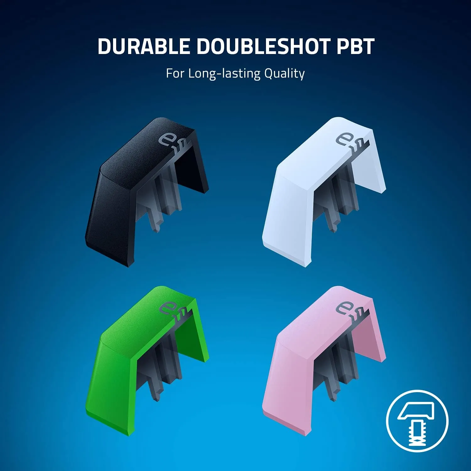 Razer PBT Keycap   Coiled Cable Upgrade Set: Durable Doubleshot PBT - Universal Compatibility - Keycap Removal Tool & Stabilizers - Tactically Coiled & Designed - Braided Fiber Cable - Classic Black