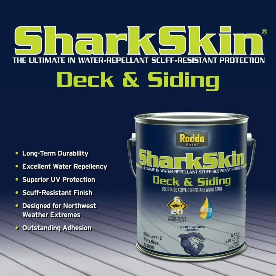 Rodda Paint SharkSkin Deck and Siding Stain, 1 Gallon (4-Pack), Chocolate Brown