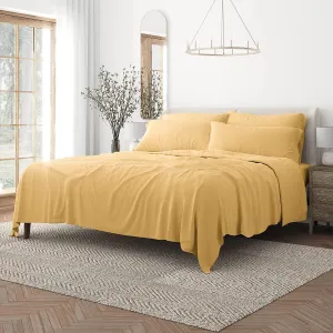 RV King Bed Sheet Set 100% Egyptian Cotton Sheets - 4 Piece Sheet Set - 800 Thread Count Ultra Soft, Smooth, Durable Bedding Set - Fits Mattress Upto 21'' Deep Pocket ( RV King / Gold)