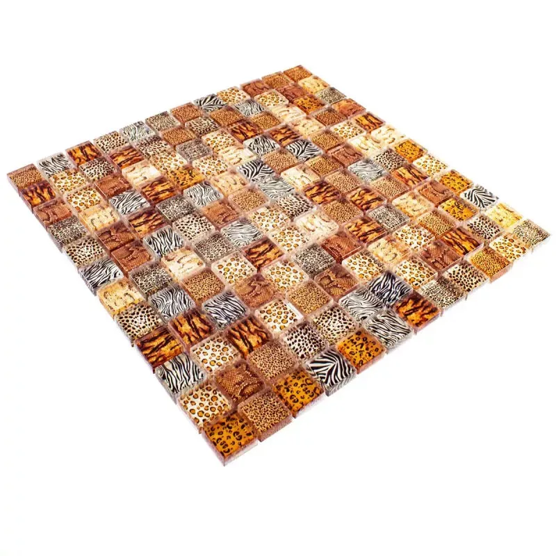 Safari Mosaic Tiles Beige and Brown