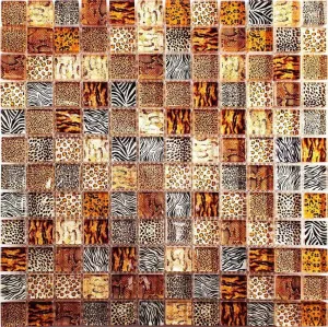 Safari Mosaic Tiles Beige and Brown