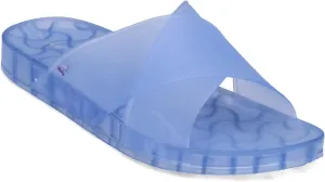 Sam Edelman Jelly Jaylee Blue Color Block Translucent Slip On Slide Sandals