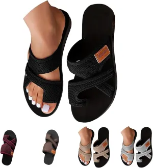 Sandals for Women 2025 Comfortable Trendy Summer Beach Breathable Hollow Mesh Slide Sandls Casual Orthopedic Sandals