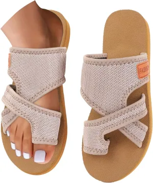 Sandals for Women 2025 Trendy Comfortable Breathable Hollow Mesh Slide Sandals for Womens Cute Summer Shoes for Women
