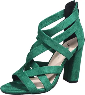 Sandals Toe Fashion Women Zipper Heels Open Breathable Casual Women's high heels Front Toe Insert