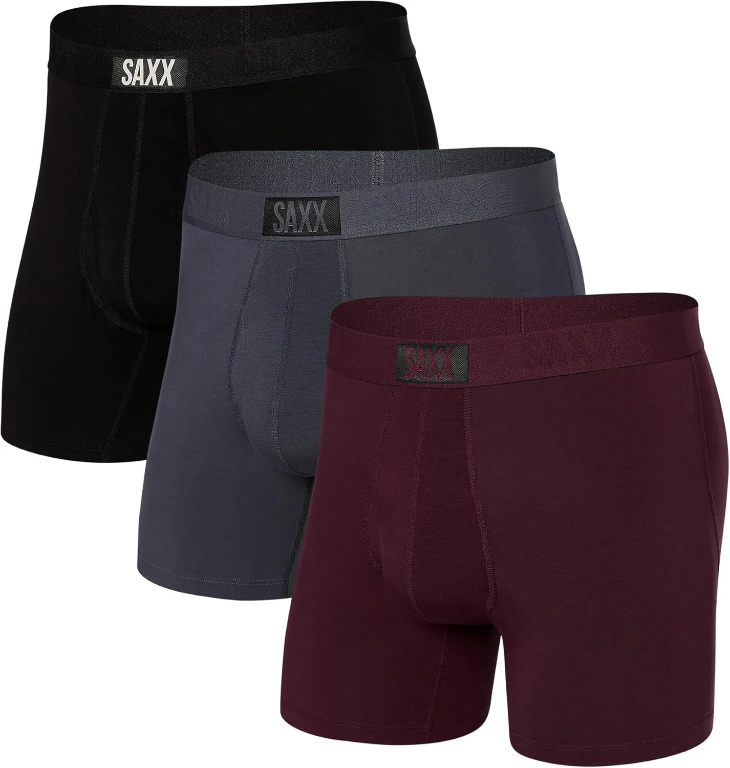 SAXX Underwear Co. Men's Underwear with Pouch Ultra Super Soft Boxer Brief Fly 3Pk