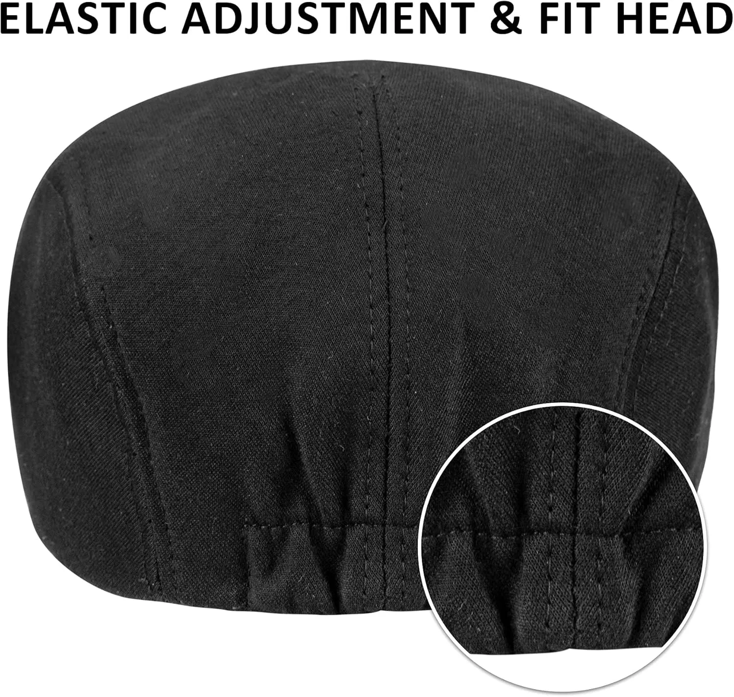 Senker Fashion 2 Pack Newsboy Cap for Men Adjustable Herringbone Tweed Wool Hats Blend Flat Cap Ivy Cabbie Driving Hat