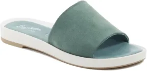 Seychelles Womens So Zen Leather Open Toe Slide Sandals