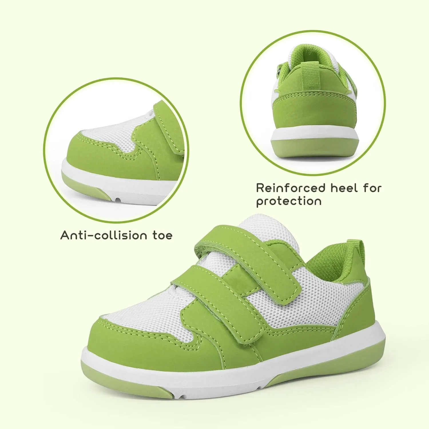SKYWHEEL Toddler Boys Girls Tennis Shoes Kids Slip On Barefoot Shoes Wide Casual Walking Running Sneakers for Little Kids