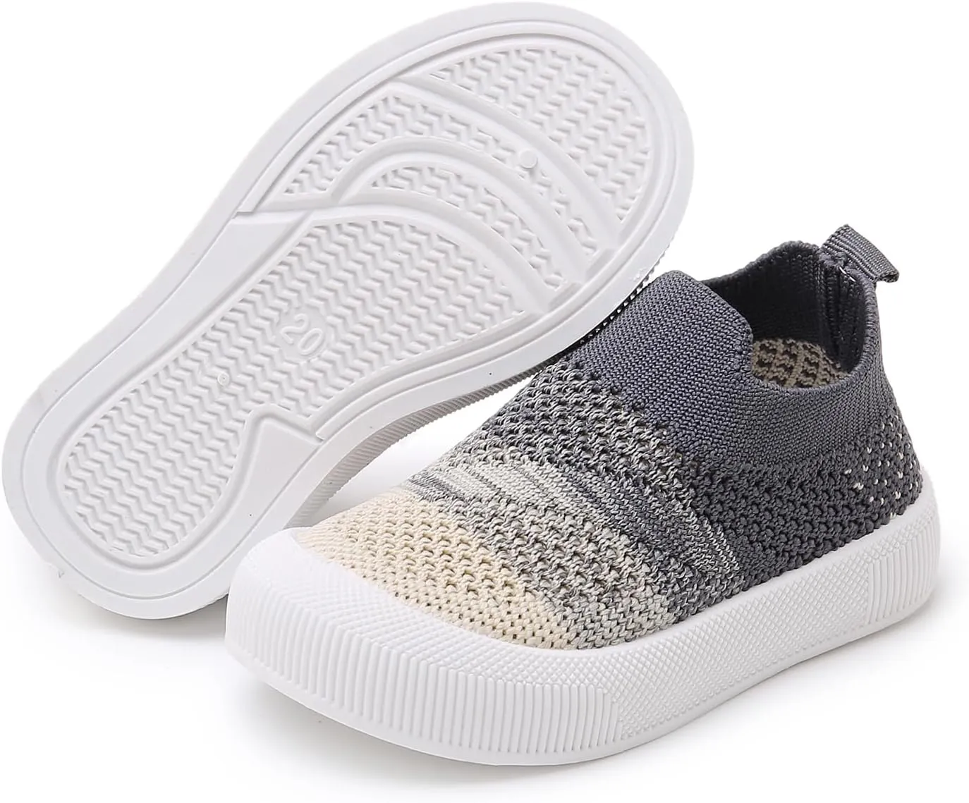 SOFMUO Baby Boys Girls Toddler Sneakers Kids Lightweight Knit Walking Shoes Mesh Breathable Tennis Trainers Shoe 1-3 Yrs…