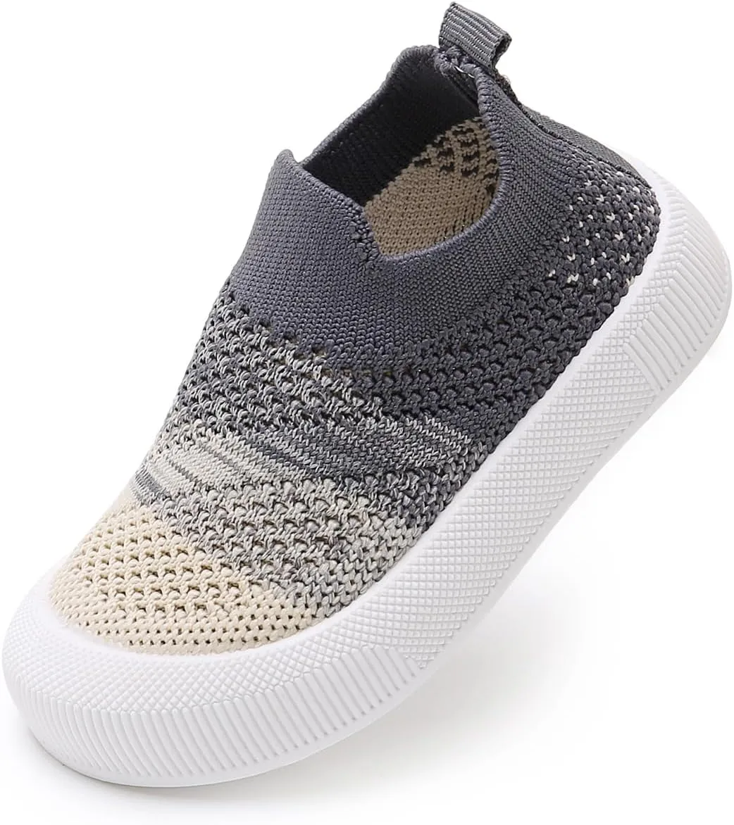 SOFMUO Baby Boys Girls Toddler Sneakers Kids Lightweight Knit Walking Shoes Mesh Breathable Tennis Trainers Shoe 1-3 Yrs…