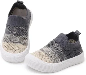 SOFMUO Baby Boys Girls Toddler Sneakers Kids Lightweight Knit Walking Shoes Mesh Breathable Tennis Trainers Shoe 1-3 Yrs…
