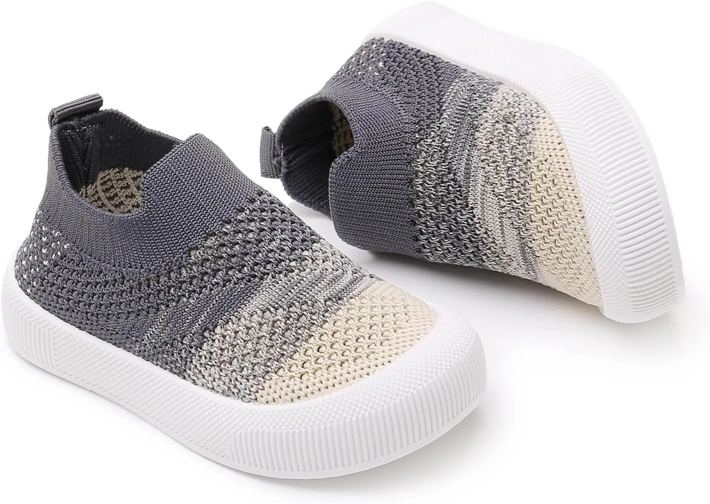 SOFMUO Baby Boys Girls Toddler Sneakers Kids Lightweight Knit Walking Shoes Mesh Breathable Tennis Trainers Shoe 1-3 Yrs…