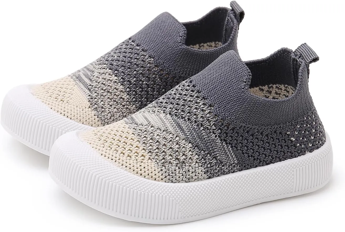 SOFMUO Baby Boys Girls Toddler Sneakers Kids Lightweight Knit Walking Shoes Mesh Breathable Tennis Trainers Shoe 1-3 Yrs…
