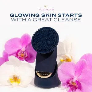 SoniGlow Silicone Facial Skin Cleansing Brush, Electric, Vibrating, Scrubber, Hygienic, Exfoliation, Massage, Firm, Tone, Blackheads, Pores, Waterproof, Rechargeable, Makeup Removal
