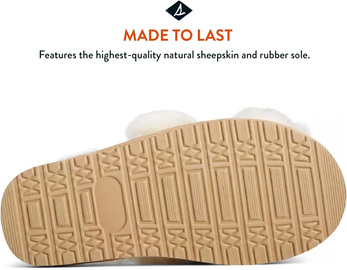 Sperry Women's Romy Sheepskin Slide - Fully Padded Heel-to-Toe With Genuine Shearling - Breathable Fur Slippers for Women