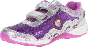 Stride Rite Baby Girl's Disney« Wish Lights Anna & Elsa H&L (Toddler) Magenta/Silver Sneaker 7.5 Toddler M