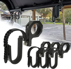 SUNPIE UTV Hunting Tools Rack Mount Shovel Bow Storage Holder Compatible with Compatible with Polaris RZR Ranger General Can-Am Kawasaki Pioneer Talon Snowmobile Golf Cart for 1.5’’ to 2’’ Bar