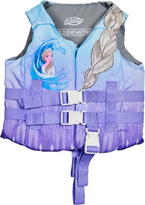 SwimWays Disney Princess Swim Trainer Life Jacket, US Coast Guard Approved Kids Swim Vest, Pool Floats & Life Jackets for Kids 33-55 lbs, Elsa