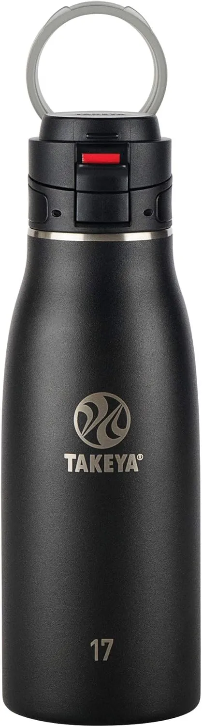 Takeya Traveler Insulated Travel Mug, Leak Proof Lid, 17 Ounce, Onyx