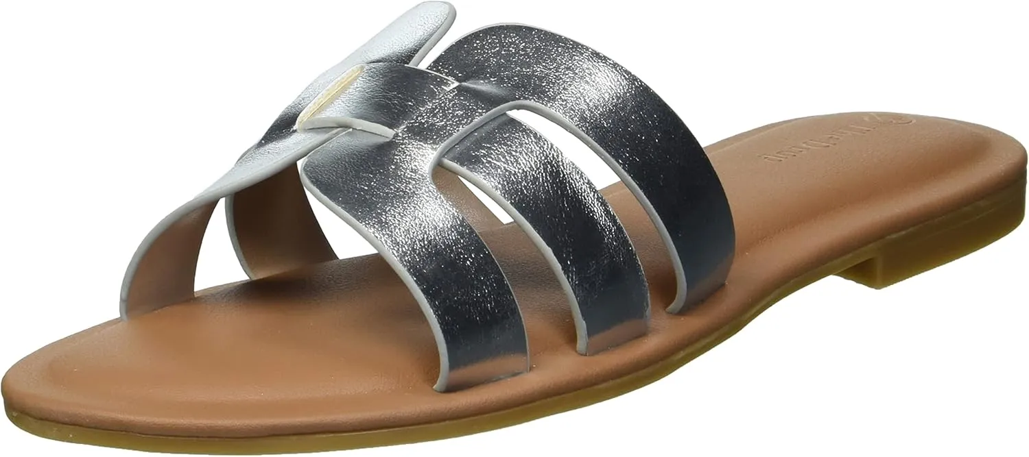The Drop Women's Monika Flat H-Band Slide Sandal
