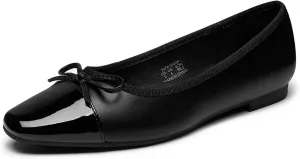 Trary Flat Shoes Women Pointed Toe Flats for Women Two-Tone Cap Toe Ballet Flats Shoes Comfortable Dressy Casual Slip-on Work Daily Soft Flat Shoes