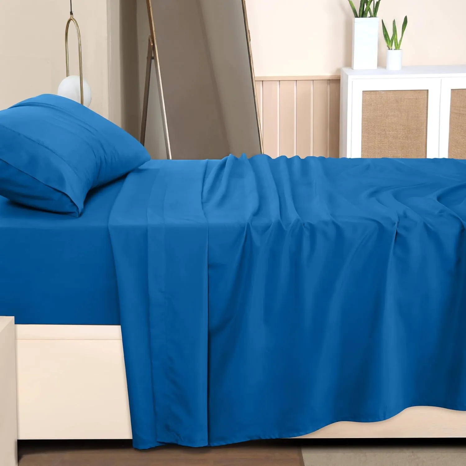 Utopia Bedding Twin Sheet Set – 3 Piece Bed Sheets for Twin Size Bed, Soft and Breathable Microfiber, Includes 1 Fitted Sheet, 1 Flat Sheet and 1 Pillowcase (Dusk Blue)