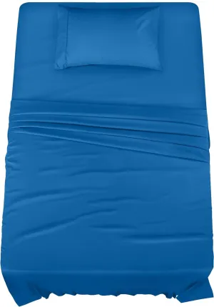 Utopia Bedding Twin Sheet Set – 3 Piece Bed Sheets for Twin Size Bed, Soft and Breathable Microfiber, Includes 1 Fitted Sheet, 1 Flat Sheet and 1 Pillowcase (Dusk Blue)