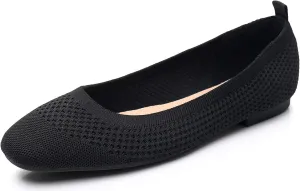 VenusCelia Women's Flexible Knit Flat Shoe