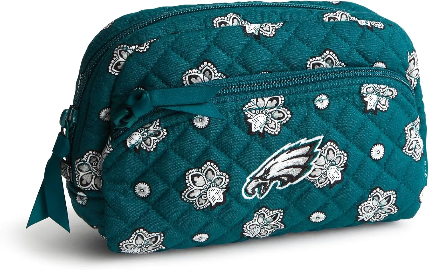 Vera Bradley Women's Cotton NFL Medium Cosmetic Makeup Organizer Bag (Multiple Teams Available)