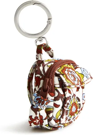 Vera Bradley Women's Premium Cotton Original Backpack Bag Charm, Marrakesh Vines Cream, One Size